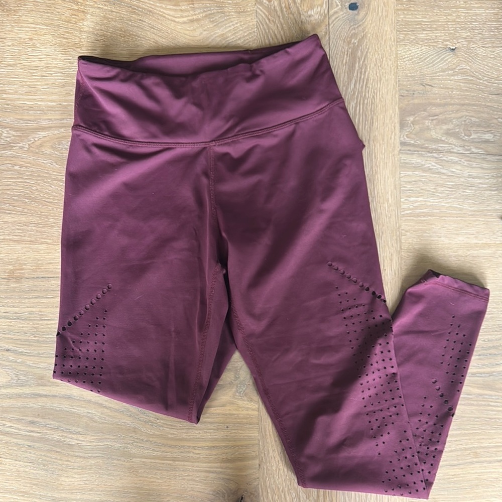 Senita Athletics Purple Leggings High Waist Performance